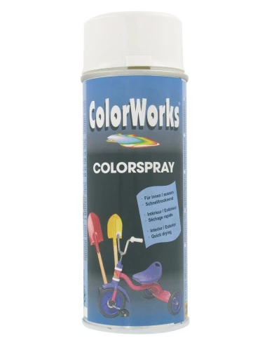 Peinture brillante aérosol 400ml br blc bril