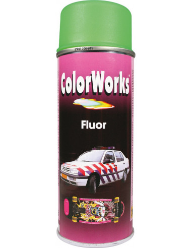 Peinture fluorescente aérosol 400ml   fluo vert - 8711347009091 - Colorworks - 600925