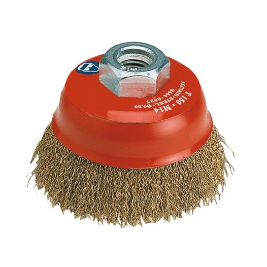 Brosse coupe fils acier laitonné ondulés 65 12500