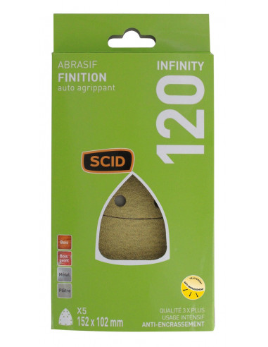 Patin ponçage SCID G120 Grain 120, dimensions 152x102mm - SCID