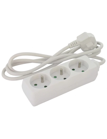 Bloc multiprise standard 3g 1mm² sans interrupteur 3 x 2p+t 1,50