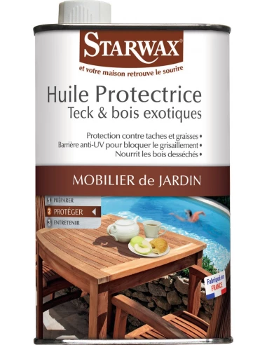 Huile protectrice teck & bois exotiques bidon 500 ml