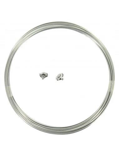 Corde à linge fil inox ø 2 mm avec 2 blocs fils 12,50