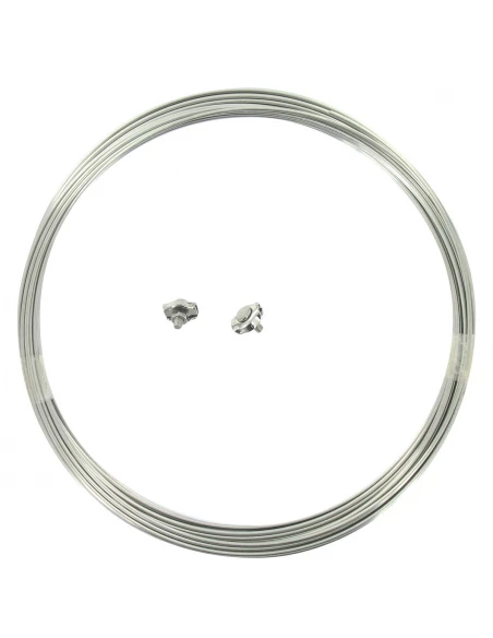 Corde à linge fil inox ø 2 mm avec 2 blocs fils 12,50