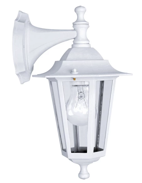 Laterna-applique D'extérieur Descendante Métal & Verre H35cm Blanc - Eglo