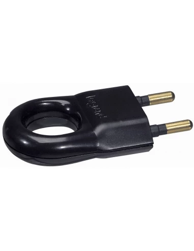 Fiche plastique 2p- 6 a male noir