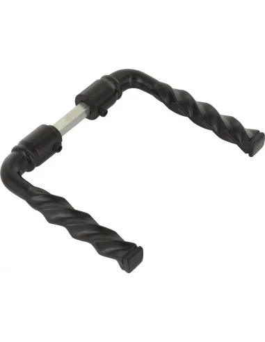 Béquille double aluminium noir pour grille et portail 85