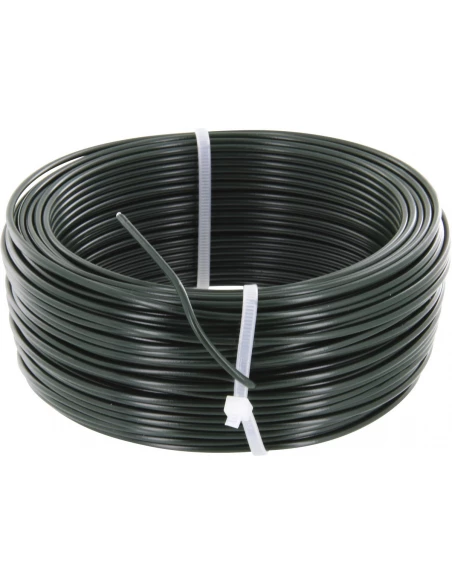 Fil de tension cloture galvanisé plastifié vert 2,8mm par 50m