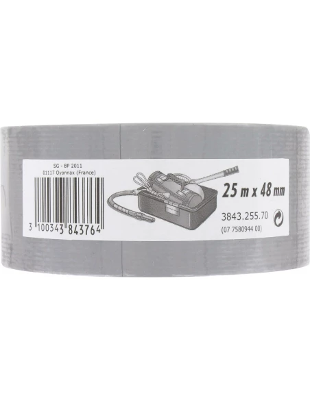 Toile adhésive renforcée gris 25 x 50