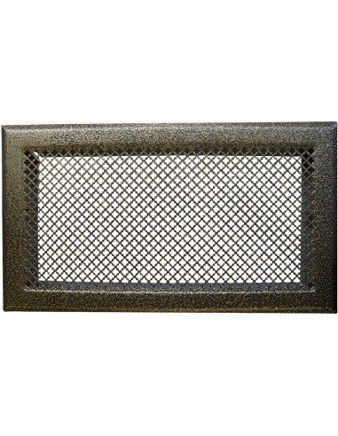 Grille de cheminée avec précadre 345 x 195 mm bronze