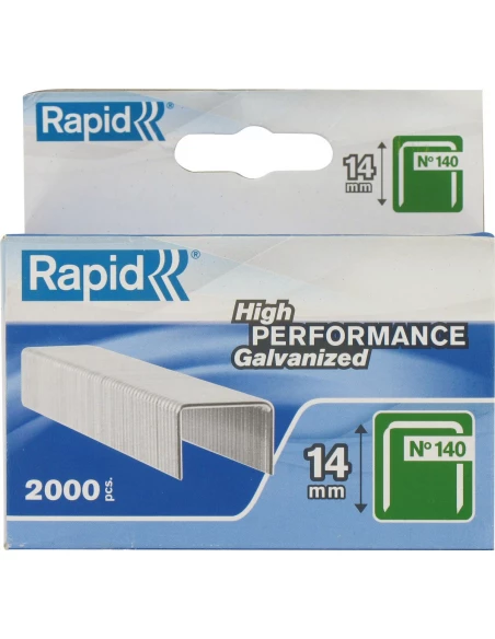 Agrafe n°140, 14mm, galva 2000 pièces