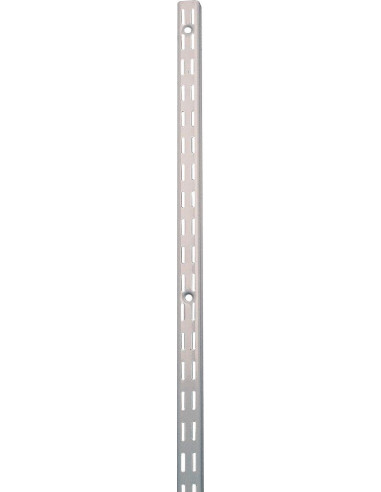 Crémaillère Double Blanche Support mural robuste pour étagères modulables - Mermier