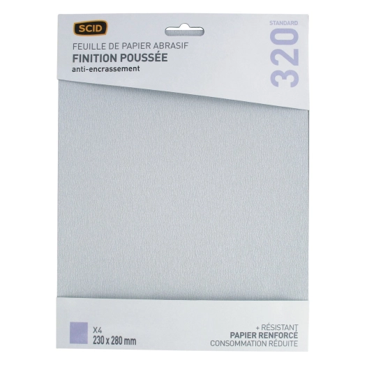 Papier corindon anti-encrassement 230 x 280 mm 320 4