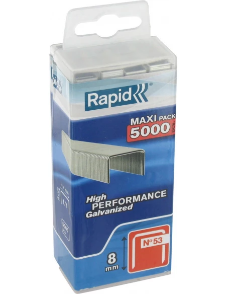 Agrafe n°53, 8mm, galva 5000 pièces - RAPID