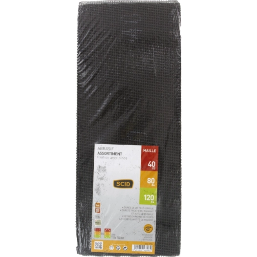 Patin fixation avec pince 115 x 280 mm 40 x 2 / 80 x 4 / 120 x 4 10