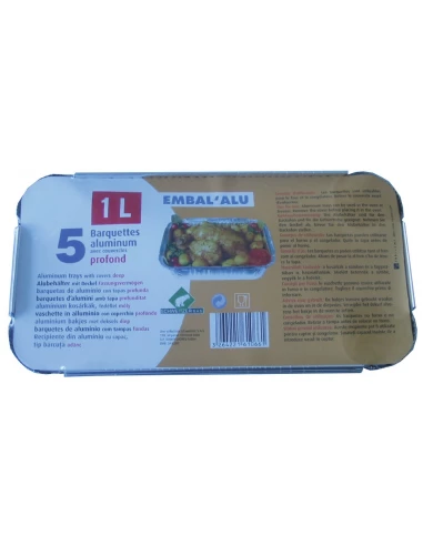 Barquette aluminium 1 l 5