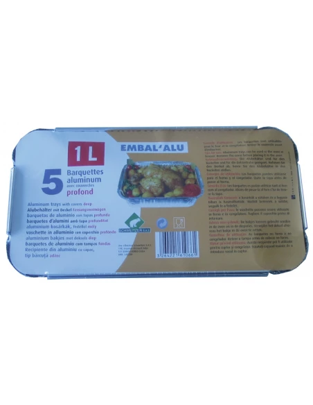 Barquette aluminium 1 l 5