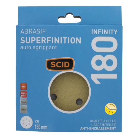 Disque auto-agrippant ø 150 mm 6 trous 180 5
