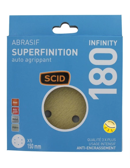 Disque auto-agrippant ø 150 mm 6 trous 180 5