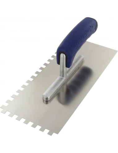 Platoir lame acier inoxydable dentée sur deux cotés denture de 8 x 8