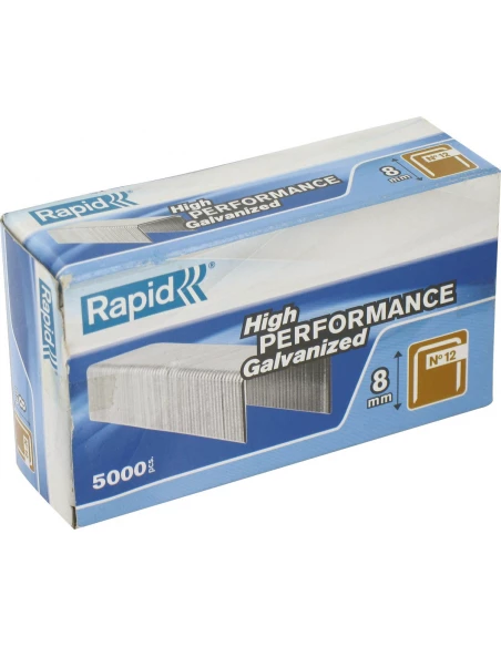 Agrafe n°12, 8mm, galva 5000 pièces