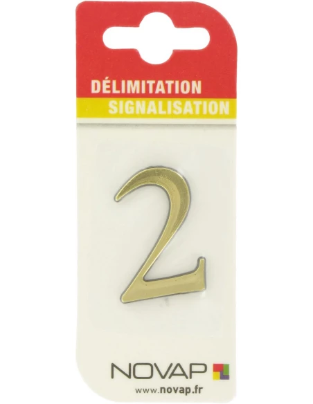 Adhésif plastique en relief coloris or '2'