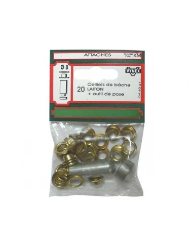 Oeillet bache + outil d 8 bl cp:7