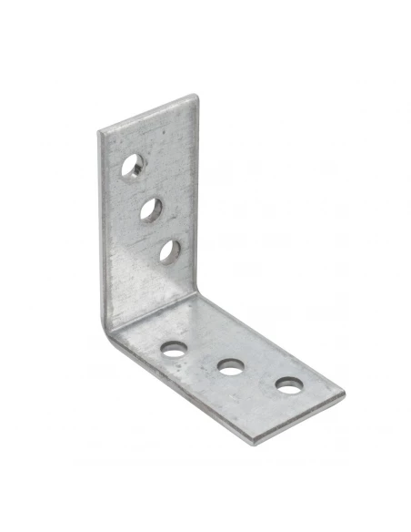 Equerre d'assemblage galvanisée perforée 2 mm 50 x 50 x 40
