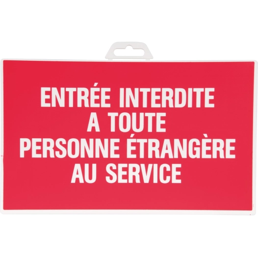 Panneau rigide 330 x 200 mm 404 entree interdite à toute personne