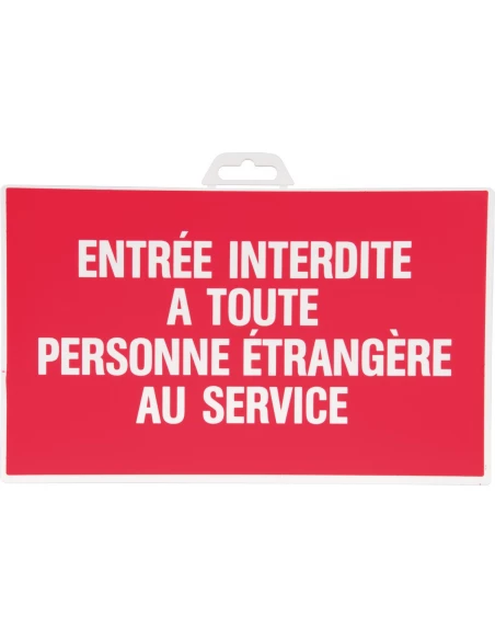 Panneau rigide 330 x 200 mm 404 entree interdite à toute personne