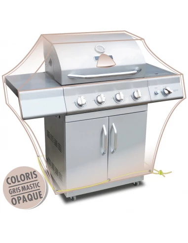 Housse de protection de mobilier de jardin barbecue l 1,5 x l 0,8 x h 0,9