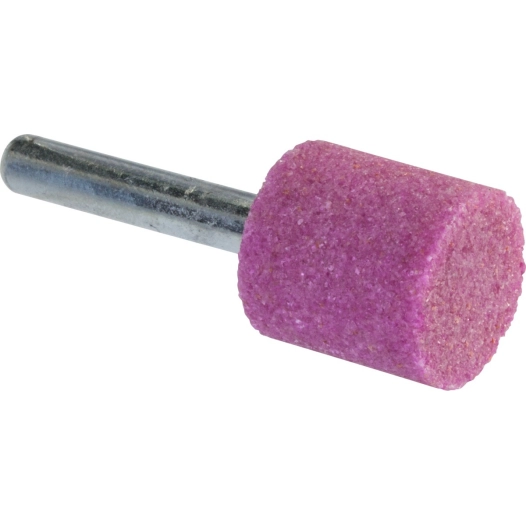 Meule sur tige au corindon rose cylindrique 20 x 20