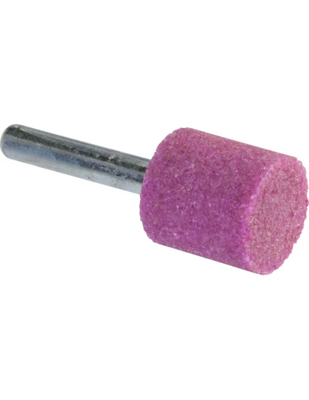 Meule sur tige au corindon rose cylindrique 20 x 20