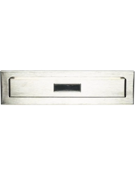 Entrée de courrier inox passage de courrier 230 x 30 mm 265 x 67 x 8