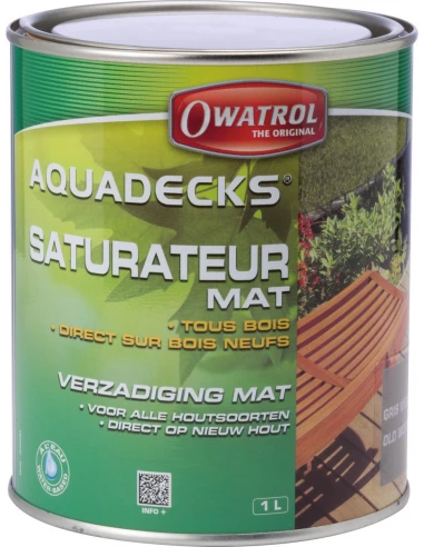 Aquadecks Saturateur 1 litre gris vieux bois - OWATROL