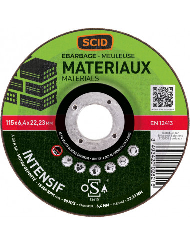 Disque à Ébarber SCID 115mm Polyvalent pour matériaux divers - SCID