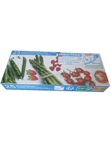 Sac congélation avec zip embal'froid 25 20 x 18