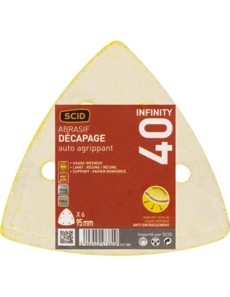 Patin delta auto-agrippant 95 mm 6 trous 40 6