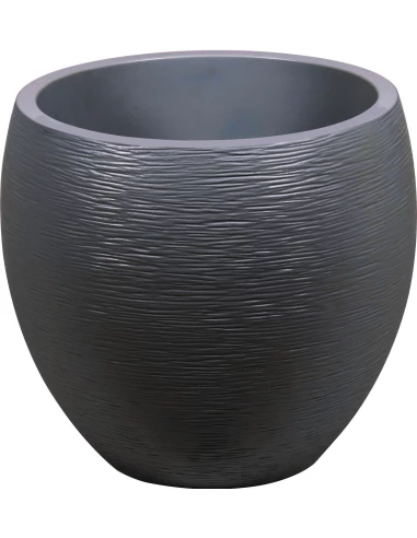 Pot plastique egg graphit ø 50 / 27 x h 45 cm gris anthracite 46