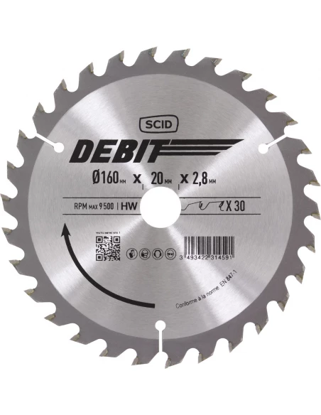 Lame au carbure pour scie circulaire ø 160 mm 30 20 2,8