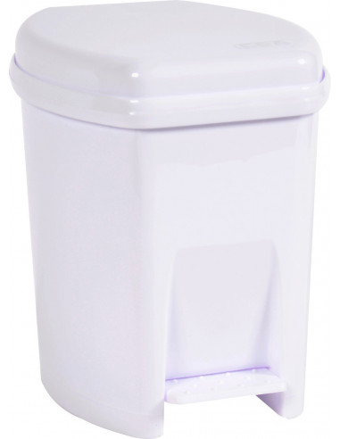 Poubelle 6L Blanche Compacte et pratique pour petits espaces - EDA