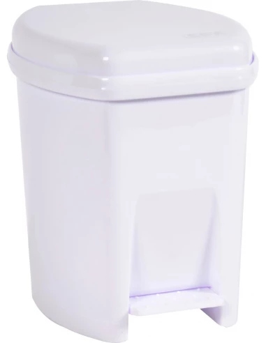Poubelle plastique 6 l blanc