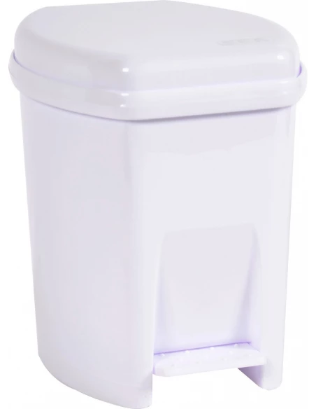 Poubelle plastique 6 l blanc