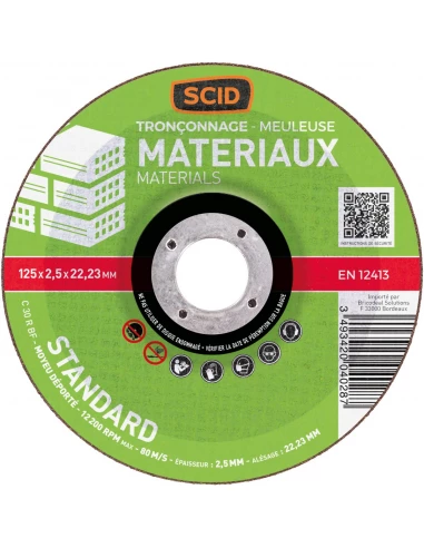 Disque à tronçonner usage courant matériaux ø (mm) 125
