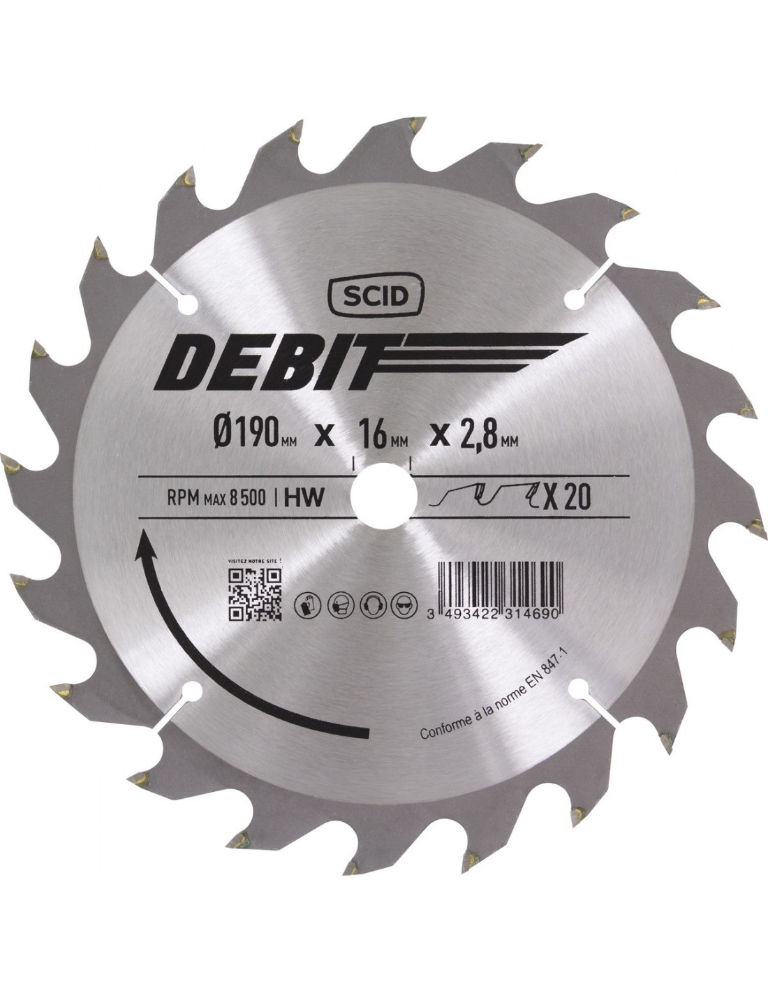 CMT Orange Tools Cirkelzaagblad 190mm 40T - Fijn Gesneden HW Voor Hout En Multiplex 292.190.40M