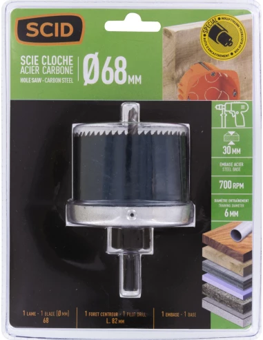 Scie cloche fixe qualité professionnelle 68 p 30 mm