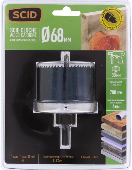 Scie cloche fixe qualité professionnelle 68 p 30 mm