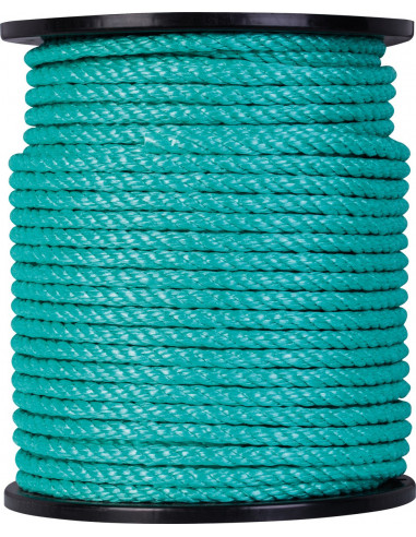 Cordage Polypropylène Vert Polypropylène tressé vert 10mm - Corderies Tournonaises