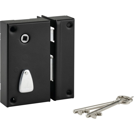 Serrure en applique verticale pour porte d'entree droite