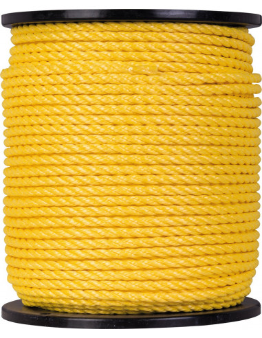 Cordage Polypropylène Jaune Polypropylène Jaune 8mm x 160m Flottant - Corderies Tournonaises